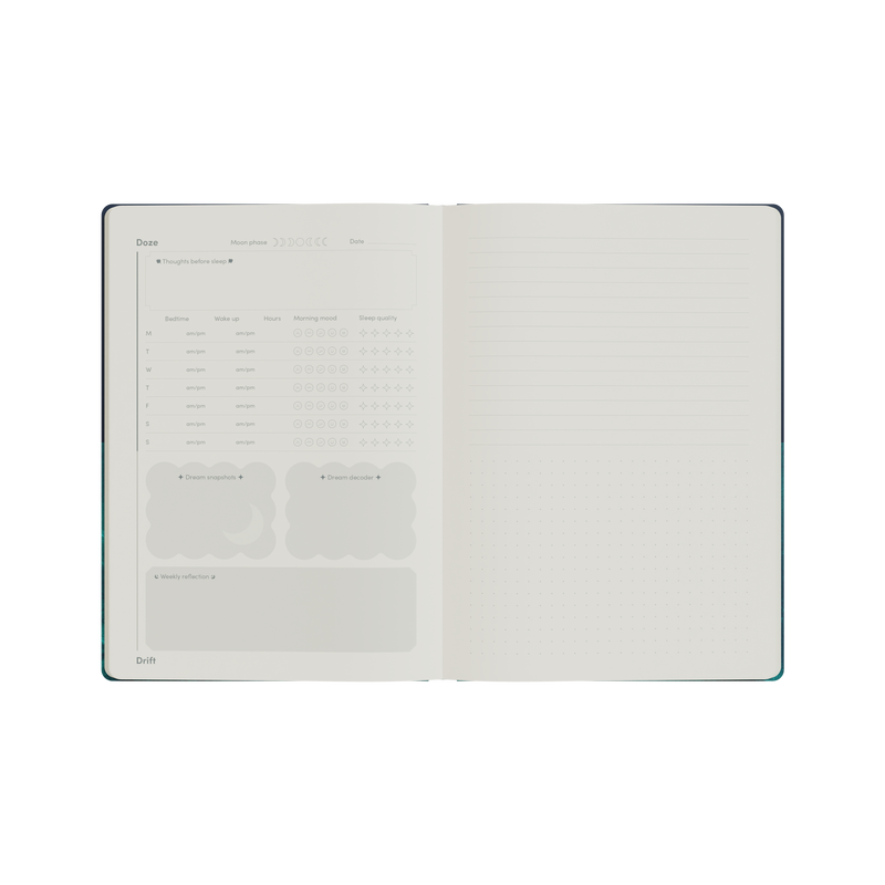 Jumble & Co. - Doze & Drift Sleep Journal, A5 - Black