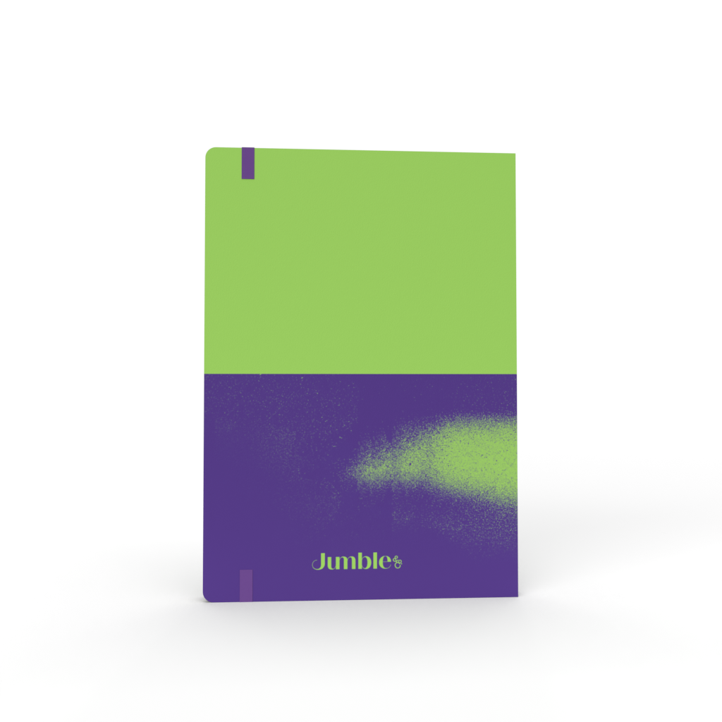 Jumble & Co. - Deadlines & Doodles Ruled Notebook, A5 - Green