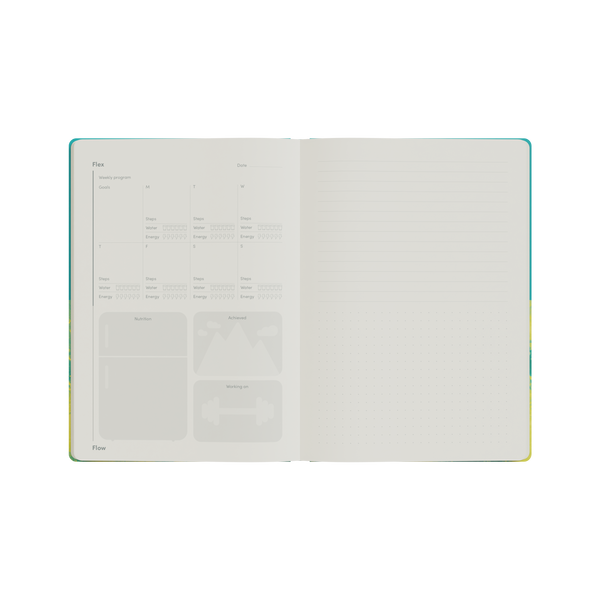 Jumble & Co. - Flex & Flow Fitness Journal, A5 - Teal