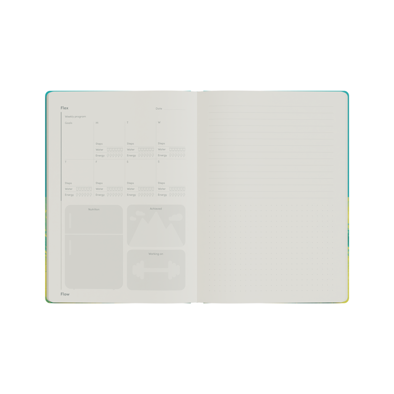 Jumble & Co. - Flex & Flow Fitness Journal, A5 - Teal