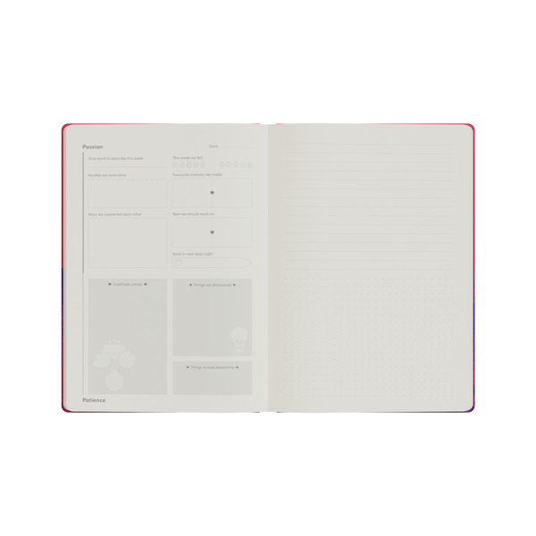 Jumble & Co. - Passion & Patience Relationship Journal, A5 - Red