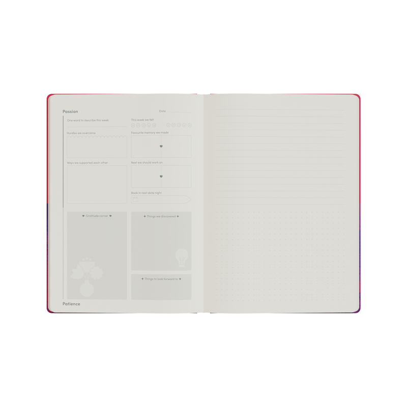 Jumble & Co. - Passion & Patience Relationship Journal, A5 - Red