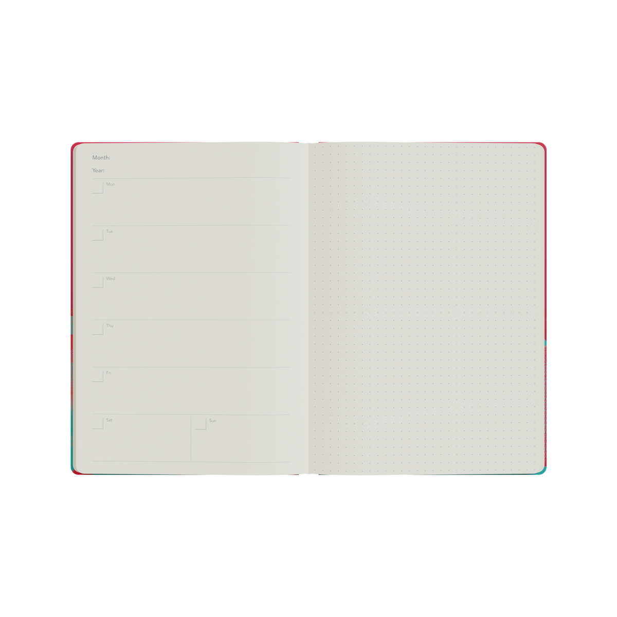 Jumble & Co. - System & Stories Undated Diary, Week to View, A5 - Red