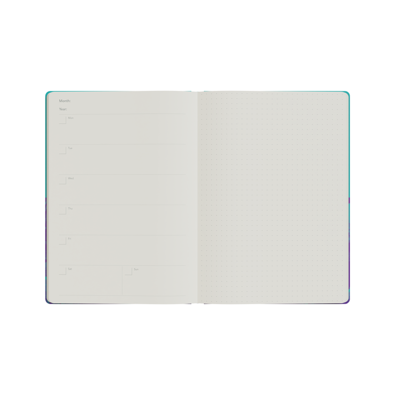 Jumble & Co. - Schedule & Scribbles Undated Diary, Week to View, A5 - Teal