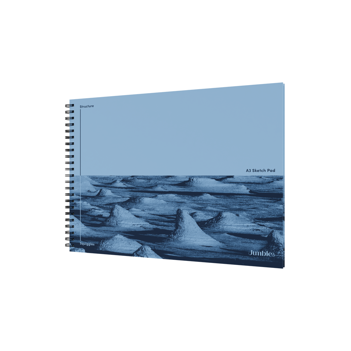 Jumble & Co. - Structure & Squiggles Sketch Pad, A3 - Blue