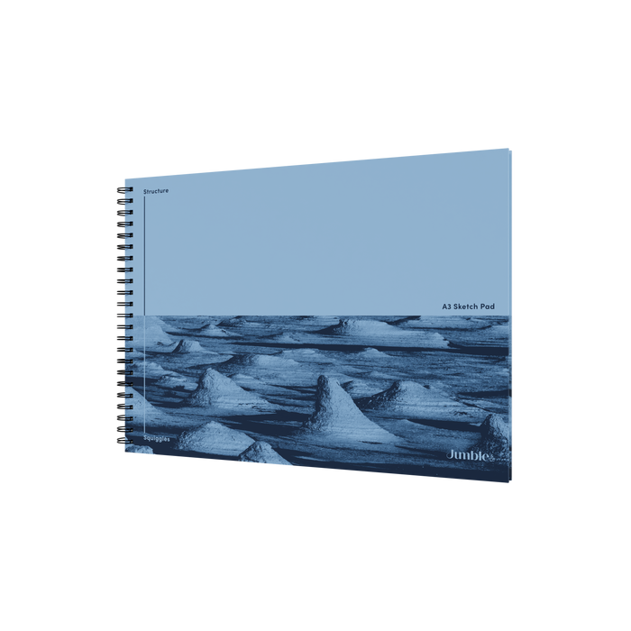 Jumble & Co. - Structure & Squiggles Sketch Pad, A3 - Blue