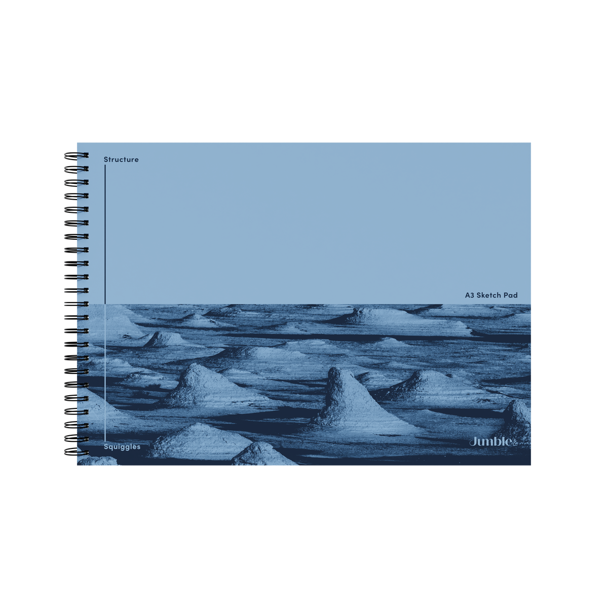 Jumble & Co. - Structure & Squiggles Sketch Pad, A3 - Blue