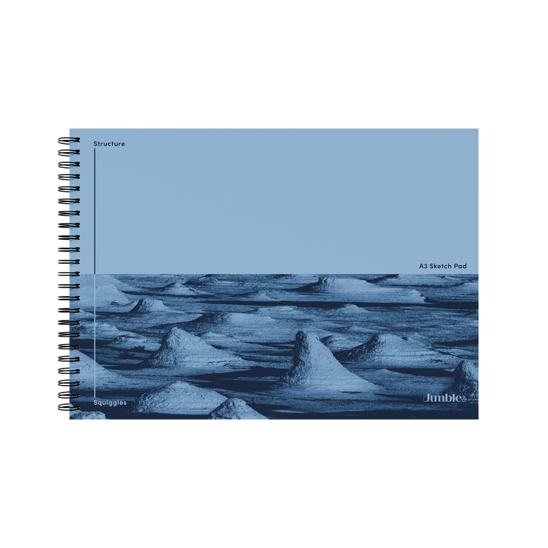 Jumble & Co. - Structure & Squiggles Sketch Pad, A3 - Blue