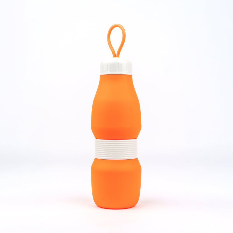 Jumble & Co. Whippy Collapsible Silicone Bottle 520ml - Burned Out Orange