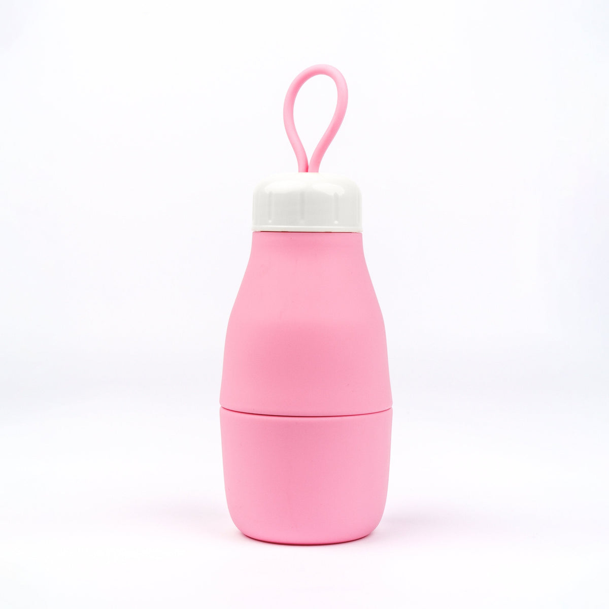 Jumble & Co. Whippy Collapsible Silicone Bottle 520ml - Rose-Tined Pink