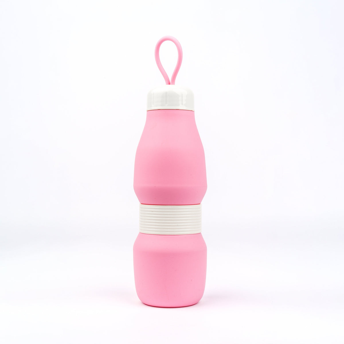 Jumble & Co. Whippy Collapsible Silicone Bottle 520ml - Rose-Tined Pink