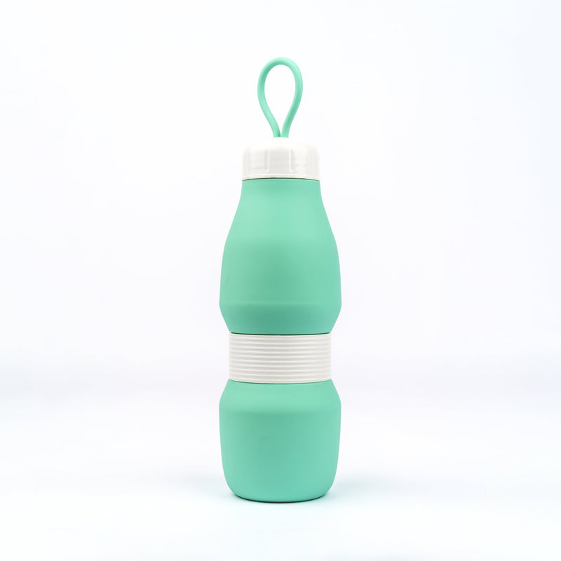 Jumble & Co. Whippy Collapsible Silicone Bottle 520ml - Sour Grape Teal