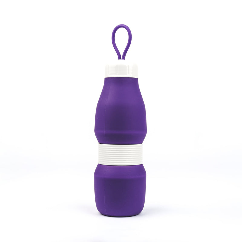 Jumble & Co. Whippy Collapsible Silicone Bottle 520ml - Royal Mess Purple