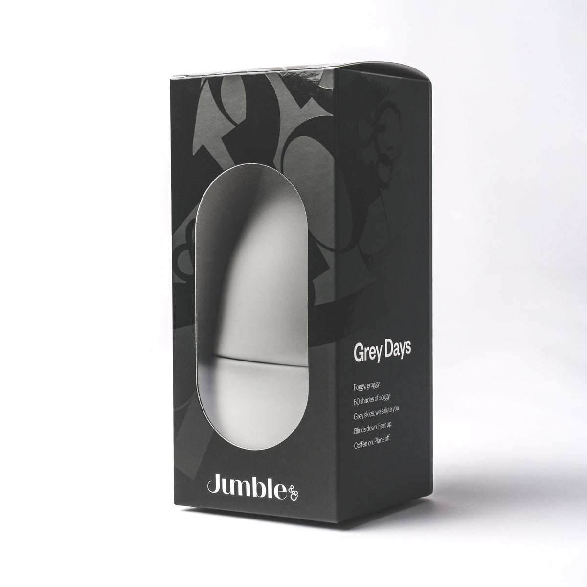 Jumble & Co. Whippy Collapsible Silicone Bottle 520ml - Grey Days Grey