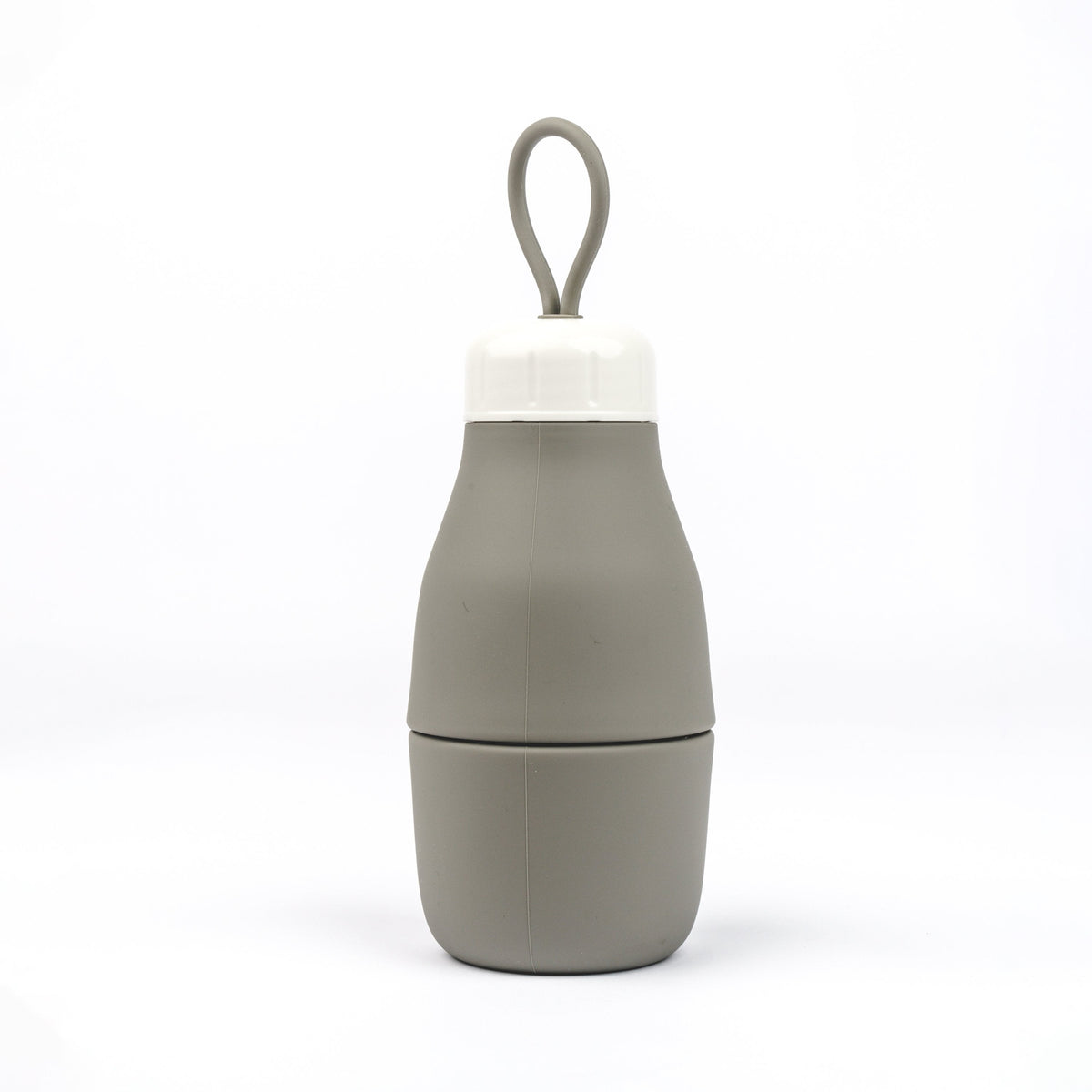 Jumble & Co. Whippy Collapsible Silicone Bottle 520ml - Grey Days Grey