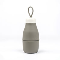 Jumble & Co. Whippy Collapsible Silicone Bottle 520ml - Grey Days Grey