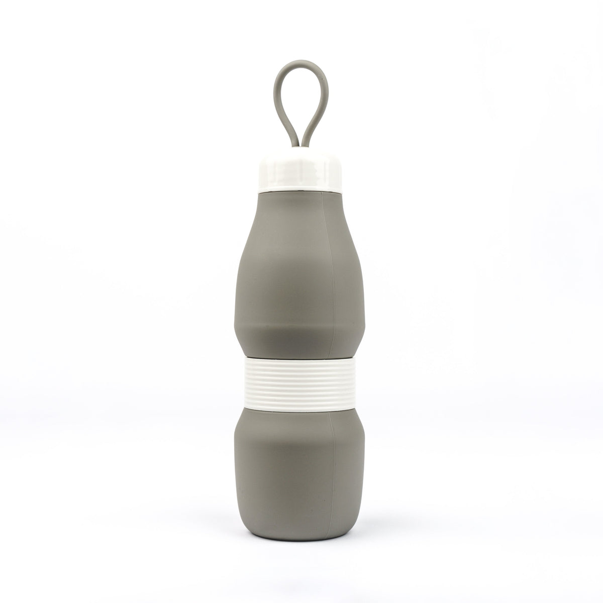 Jumble & Co. Whippy Collapsible Silicone Bottle 520ml - Grey Days Grey
