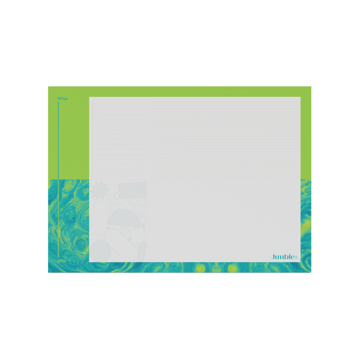 Jumble & Co. - Wise & Wild Jotter Pad, A3 - Green