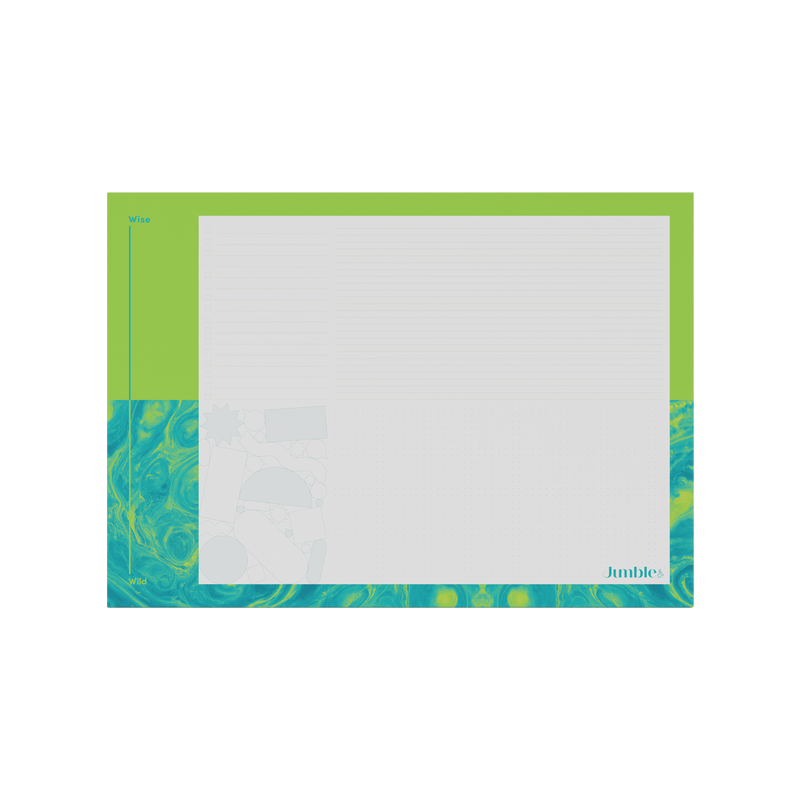 Jumble & Co. - Wise & Wild Jotter Pad, A3 - Green
