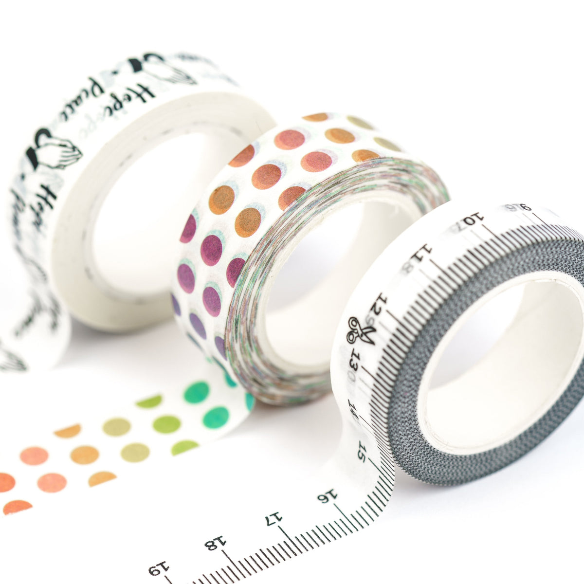 Jumble & Co. Yippee Stationery Washi Tape - Multi-Colours Set of 3
