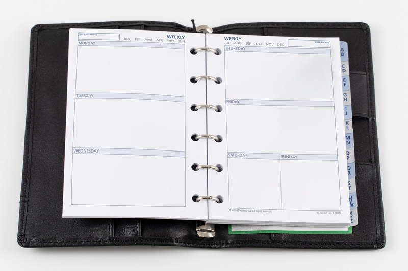 Debden Day Planner Slim Organiser - Week to View (Undated), Size Pocket