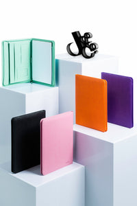 Jumble & Co. Intentus Organiser A4 PU Leather-Like Folder with Ruled Refill Pad - Clean Slate Black