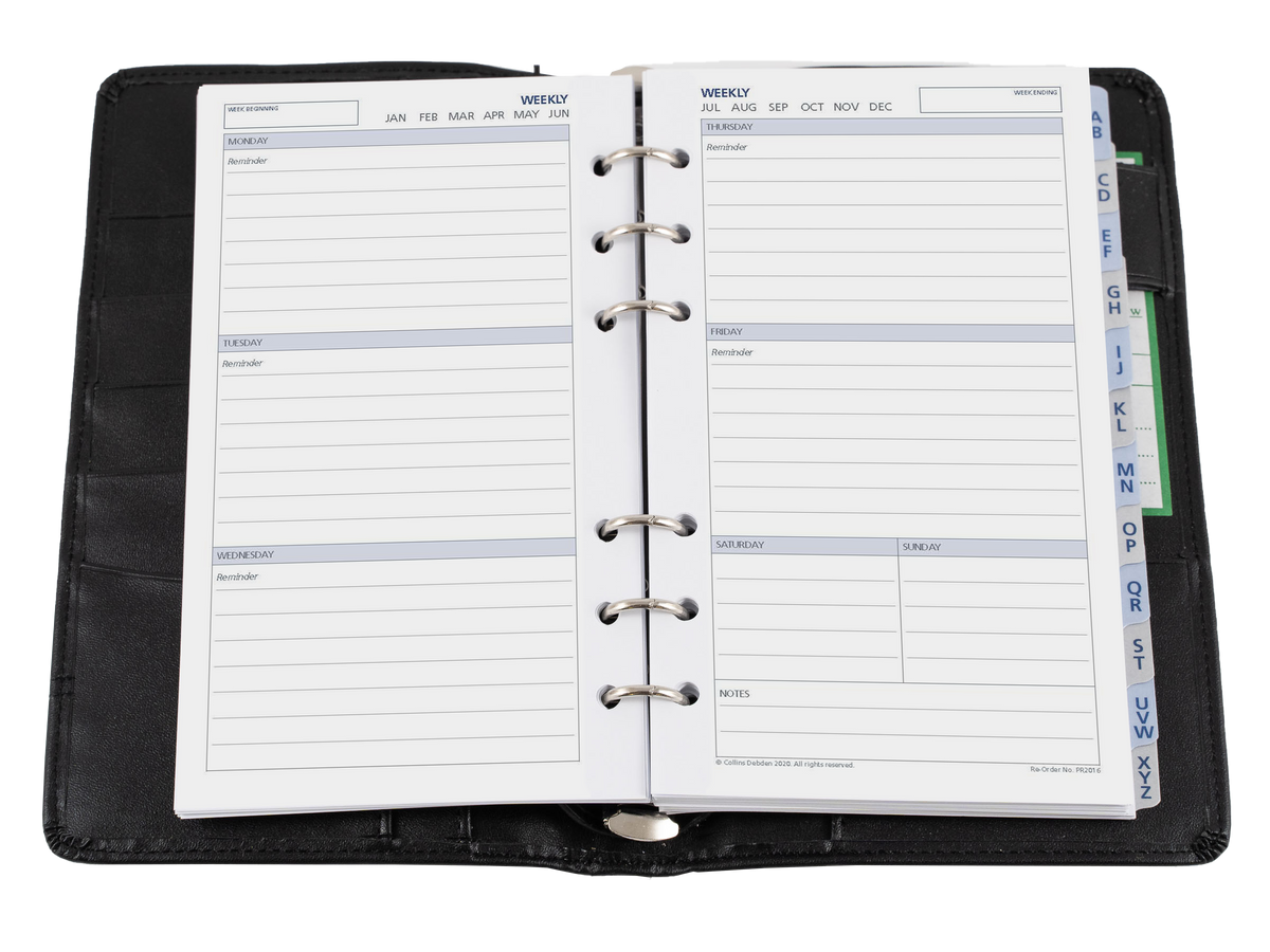 Debden Day Planner Slim Organiser - Week to View (Undated), Size Personal