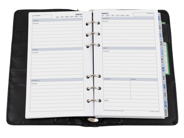 Debden Day Planner Slim Organiser - Week to View (Undated), Size Personal