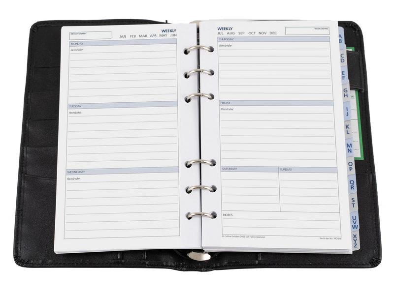 Debden Day Planner Slim Organiser - Week to View (Undated), Size Personal