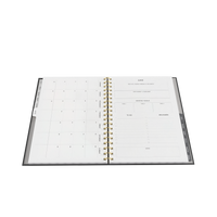 2027 Calendar Year Diary/Planner - 12 Month B5 Week to View - Wiro Bound in Charcoal - Collins Smart Women Society Range