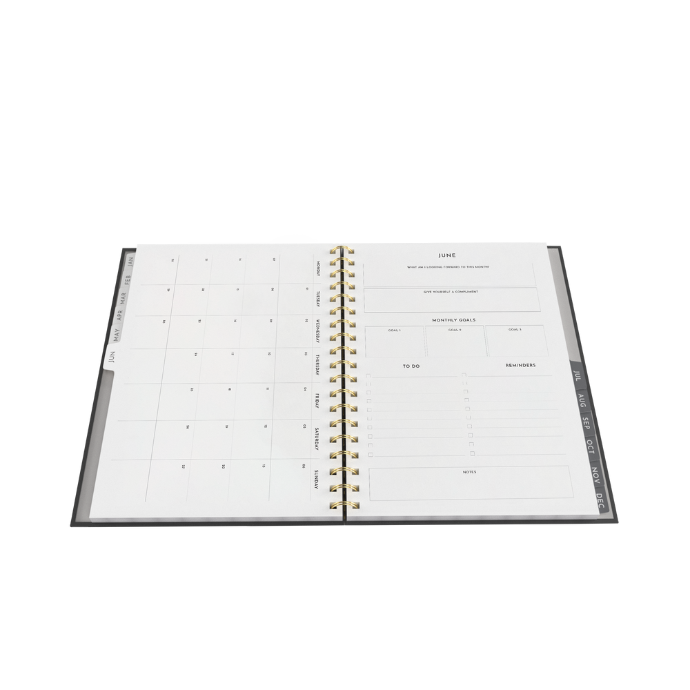 2027 Calendar Year Diary/Planner - 12 Month B5 Week to View - Wiro Bound in Beige - Collins Smart Women Society Range