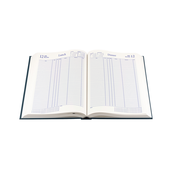 2027 Calendar Year Diary/Planner - 12 Month A4 2 Days to a Page - Hard Cover - Collins Restaurant /Table Bookings Diary Range