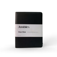 Jumble & Co. Intentus Organiser A4 PU Leather-Like Folder with Ruled Refill Pad - Clean Slate Black