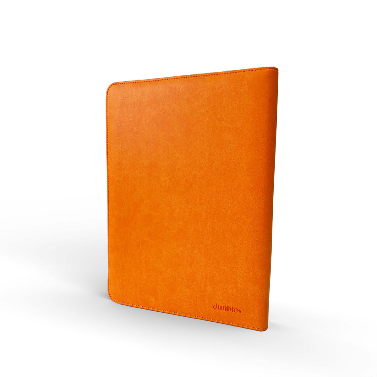 Jumble & Co. Intentus Organiser A4 PU Leather-Like Folder with Ruled Refill Pad - Burned Out Orange
