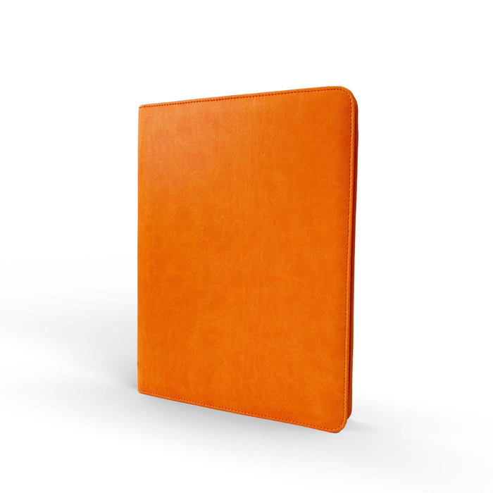 Jumble & Co. Intentus Organiser A4 PU Leather-Like Folder with Ruled Refill Pad - Burned Out Orange