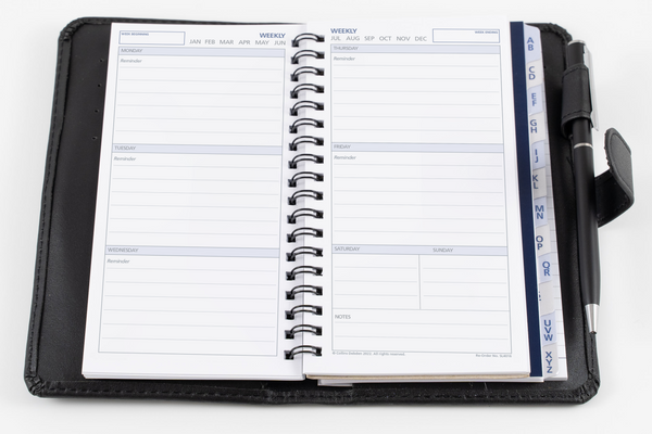 Debden Day Planner Organiser - Week to View (Undated), Size Slimline