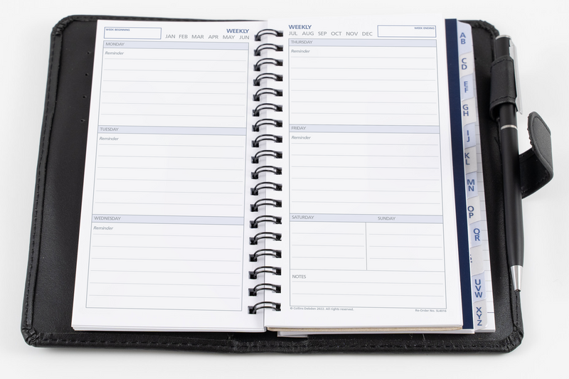 Debden Day Planner Organiser - Week to View (Undated), Size Slimline
