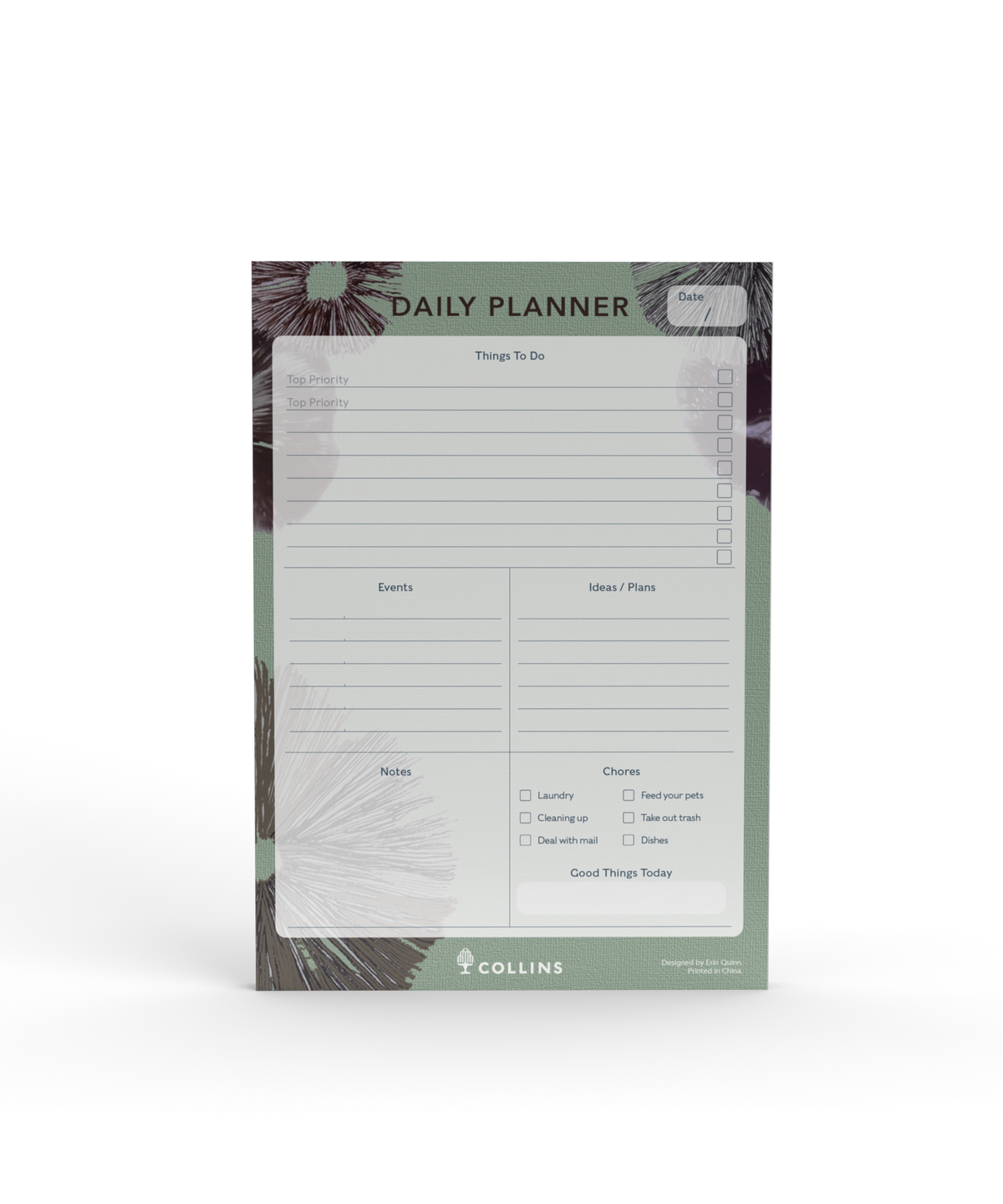 Collins Flourish Desk pad - Daily, A5