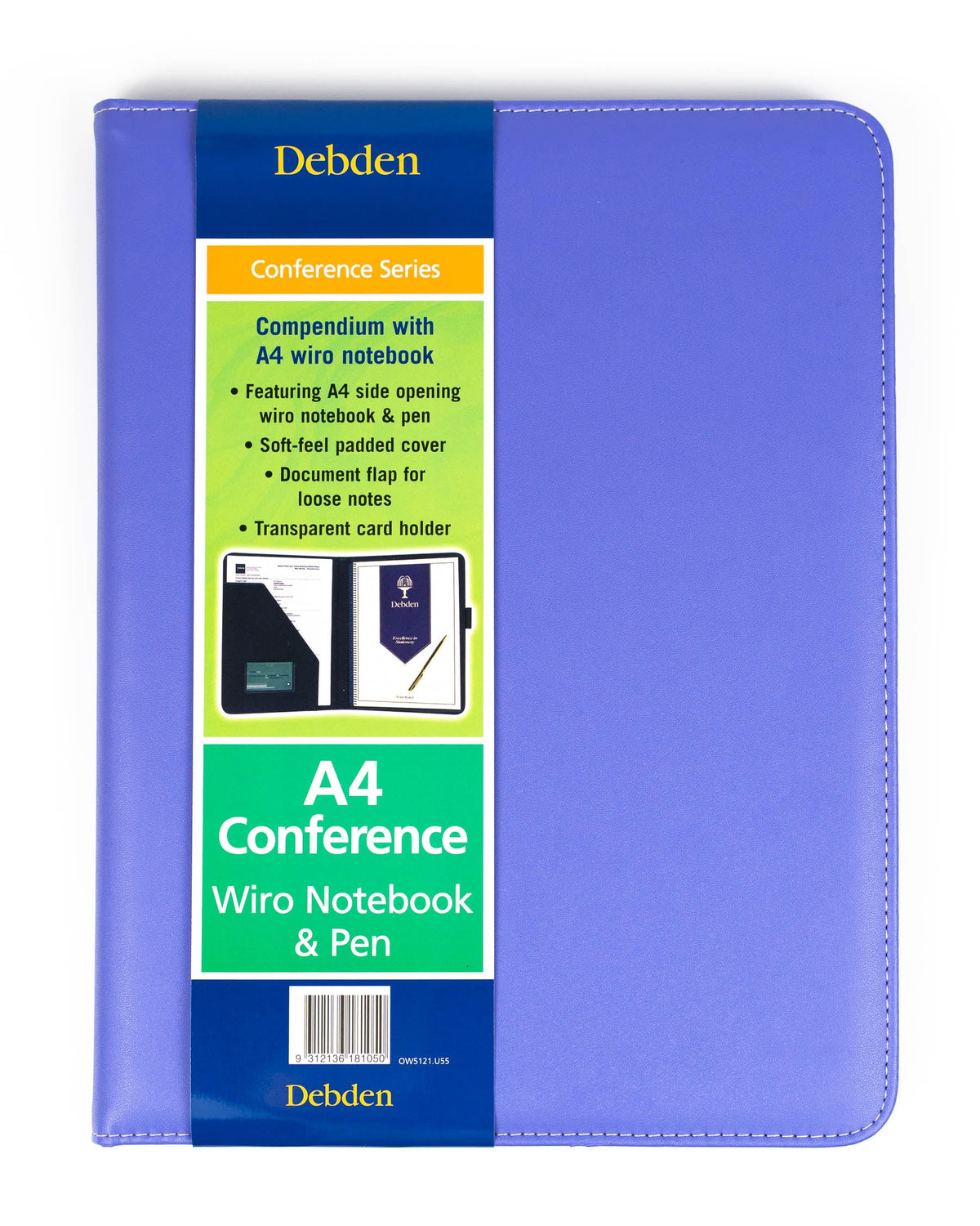 Debden Fashion PU Compendium with wiro notebook, Size A4